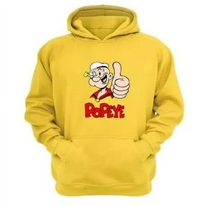 Genérico - Polerón Canguro Popeye Amarillo Talla L Unisex
