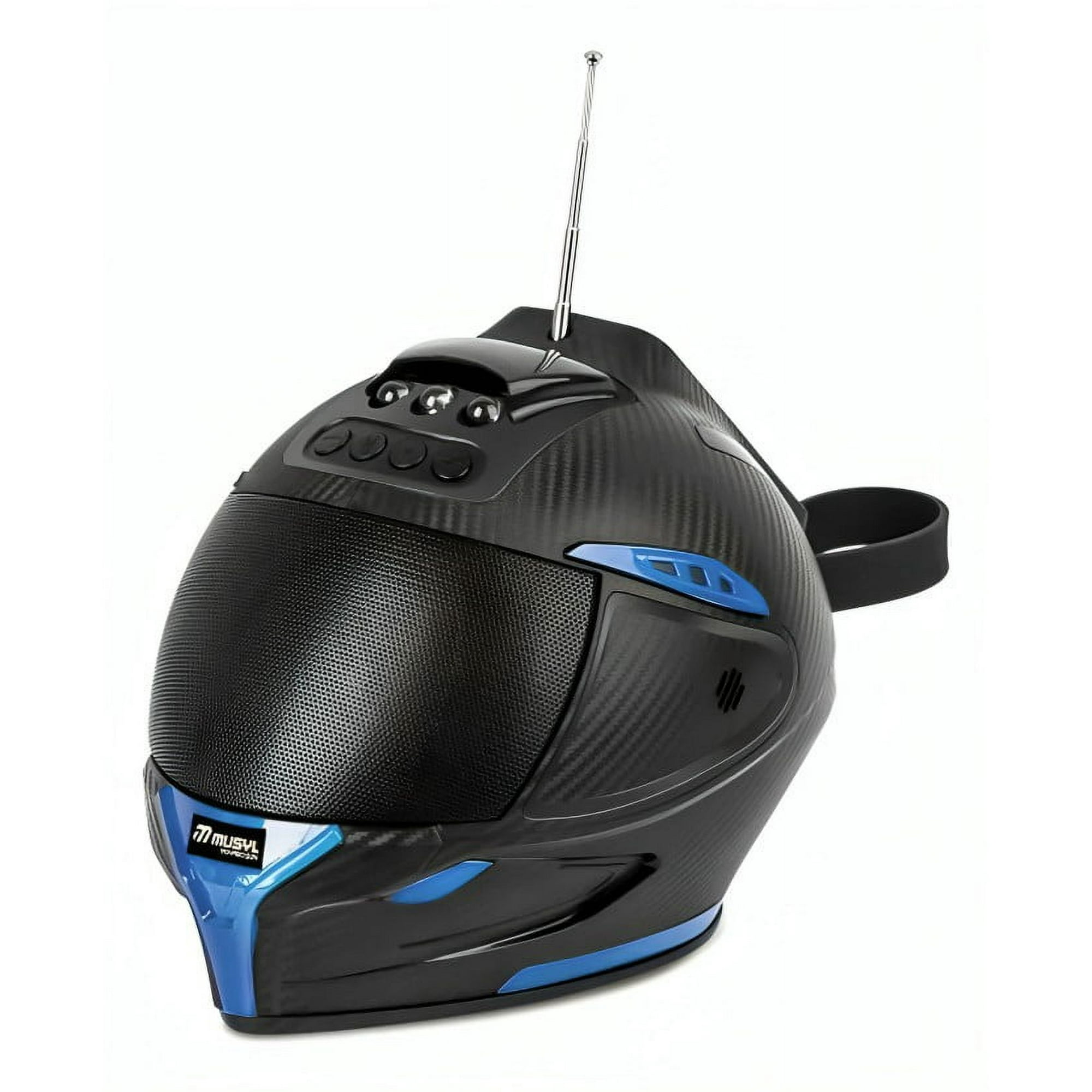 Genérico - Parlante Solar Tipo Casco Musyl M-60 Usb-tf Con Led Azul