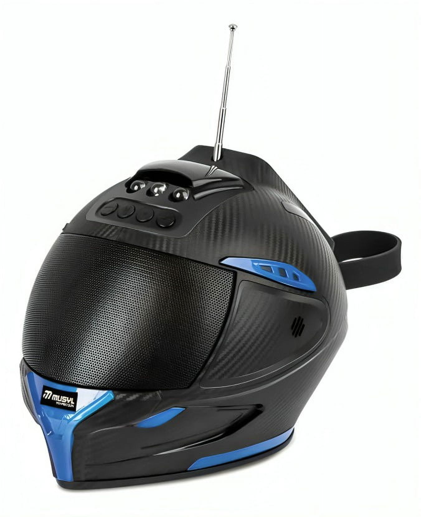 Genérico - Parlante Solar Tipo Casco Musyl M-60 Usb-Tf Con Led Azul