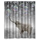 thumbnail image 1 of Cortina de ducha con diseño de elefante africano, juego de cortinas de baño con ganchos, tamaño 48 x 72 pulgadas, 1 of 3