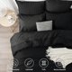 thumbnail image 2 of Juego de cama CozyLux Queen Seersucker, edredón negro, 7 piezas, 2 of 9