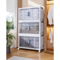 Contenedores De Almacenamiento Olarhike 76Qt Con Cierre, Tapas Y Ruedas, Paquete De 3