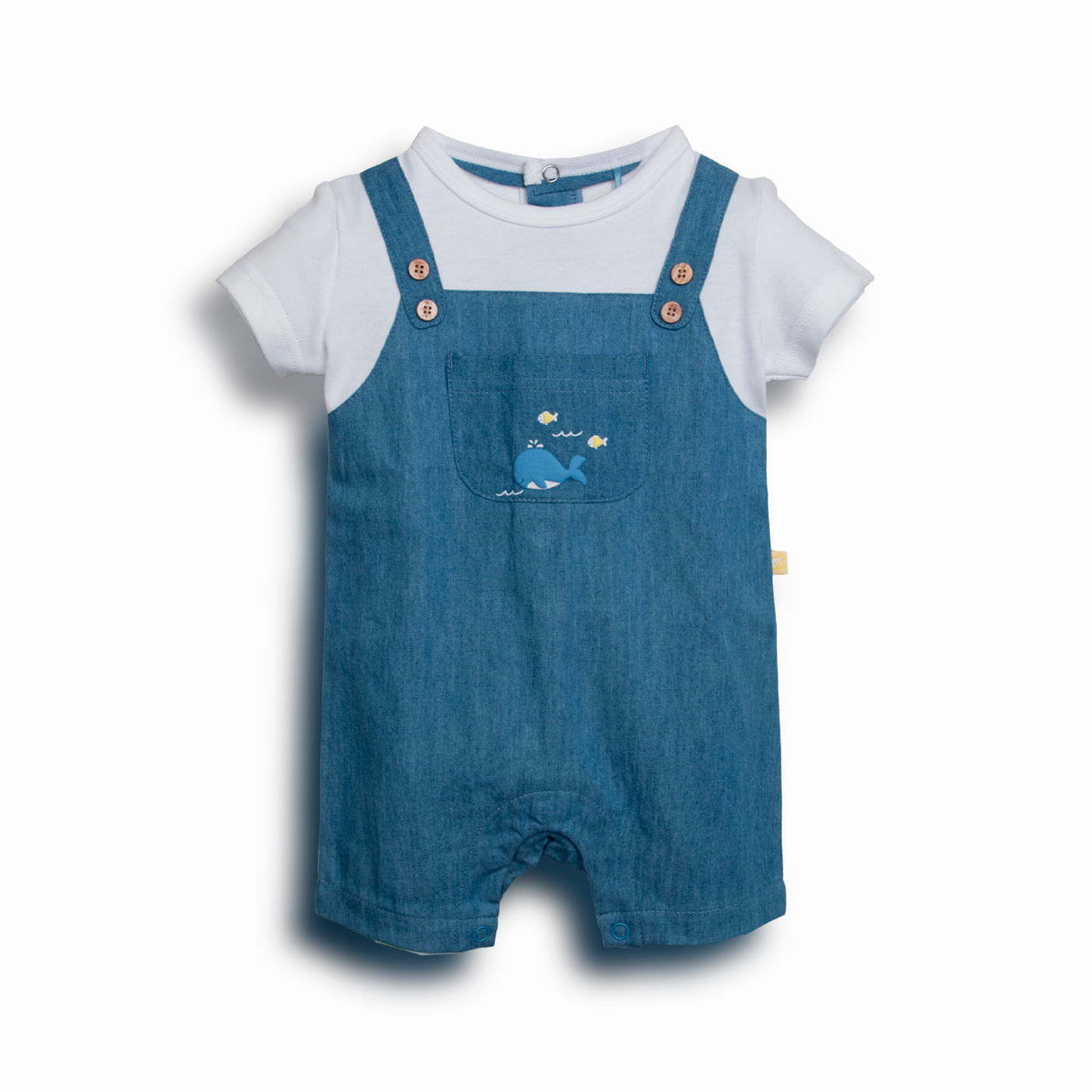 Mameluco Recién Nacido Unisex Denim Pillin