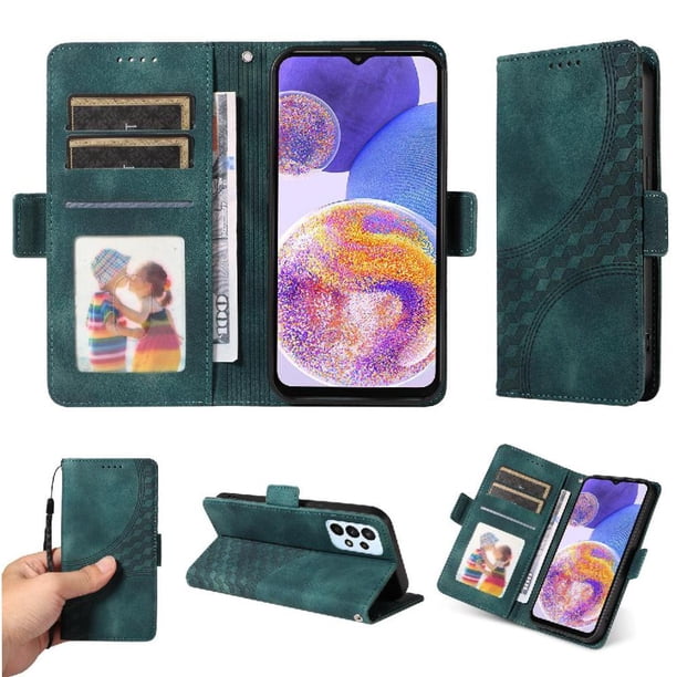 Carcasa FOXDOCK Samsung Galaxy M23 5G de cuero PU, diseño acolchado clásico, protección contra caídas y rayones