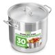 thumbnail image 1 of Olla de acero inoxidable de 30 cuartos, resistente, apta para inducción, con tapa de acero inoxidable y mangos reforzados, distribución uniforme del calor, compatible con la mayoría de cocinas, 1 of 8