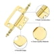 thumbnail image 3 of Uxcell 4 piezas de bisagra de metal sin mortaja para puertas de gabinetes, herrajes para muebles, armario, ventana, dorado, 3 of 5