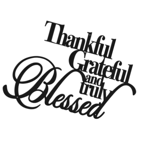 Letrero De Metal Para Pared Con Texto En Inglés "Thank You Grateful Blessed" Para Decoración De Pared Para El Hogar, Dormitorio Interior