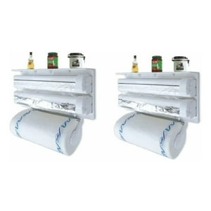 Genérico - Set 2 Dispensador Toalla Nova Triple Cocina Alusa Beige 39Cm