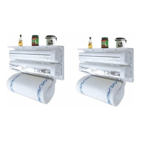 Genérico - Set 2 Dispensador Toalla Nova Triple Cocina Alusa Beige 39Cm