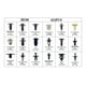 thumbnail image 2 of Set 415 Clips Broches Puerta Parachoque Auto Tapabarro Reten, 2 of 2