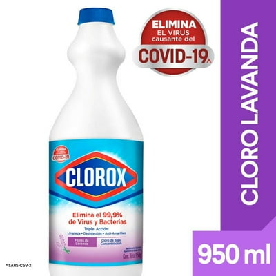 Cloro Líquido Aroma Flores De Lavanda Botella 950 G Clorox
