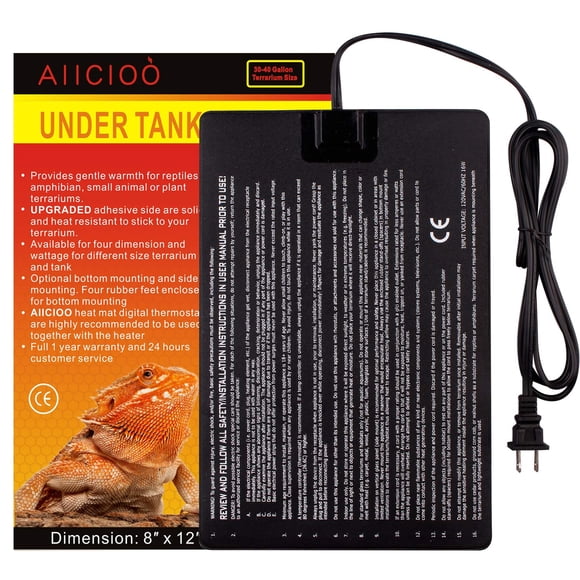 Almohadilla térmica Aiicioo Reptile Ermit Crab para terrario, 16 W