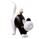 thumbnail image 2 of Estatuilla De Gatos Adorno De Animales Estatua De Gatito Decoración De Oficina Gato Negro De Pie, 2 of 5