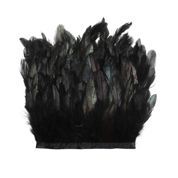 Ribete de Plumas Erikord 13‑18 cm Negro 5 Yardas (≈4,6 m)
