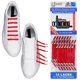 thumbnail image 1 of Cordones elásticos U‑Lace Slims sin atar, rojo escarlata, paquete de 14, 1 of 8