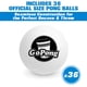 thumbnail image 2 of Pelotas oficiales GoPong para beer pong, paquete de 36, 40 mm, blancas, 2 of 6