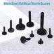 thumbnail image 5 of Tornillos de pulgar moleteados Uxcell M5x6mm, tornillos de pulgar de cabeza plana de acero negro, pernos de cabeza moleteada métrica con perillas de agarre, 15 piezas, 5 of 7