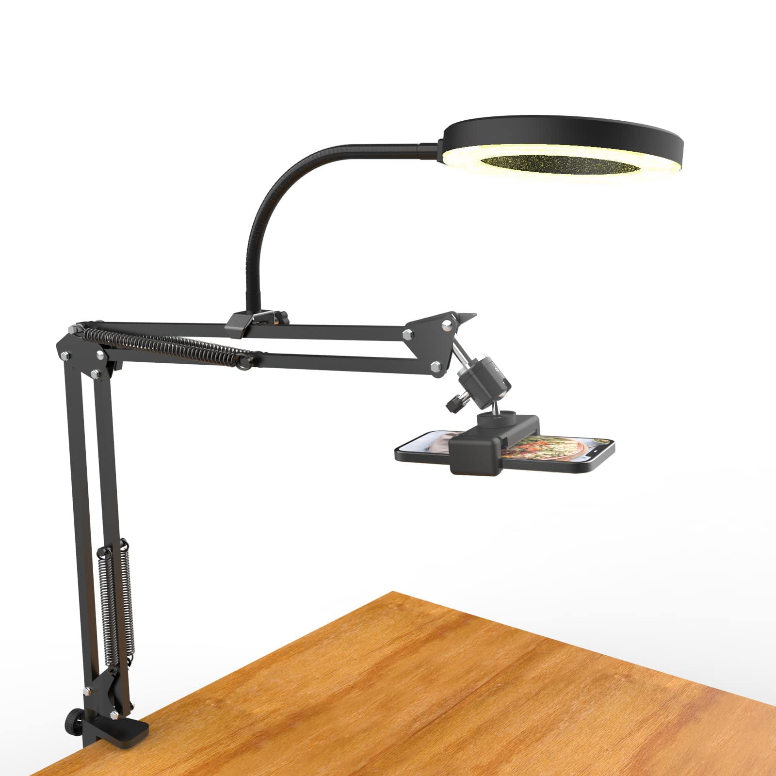 Pozliv - Soporte De Cámara Superior Con Luz Anular Para Iphone Y Cámara Web