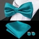thumbnail image 2 of Corbatin Seda Hombre Paño y colleras Set humita regalo formal Pajarita negro Talla Única, 2 of 4