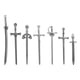 thumbnail image 3 of 7 Uds. de dijes de marcapáginas de , dijes de cuchillo de espadas largas, manualidades DIY, colgantes de cuchillo de Metal de aleación para coll, 3 of 5