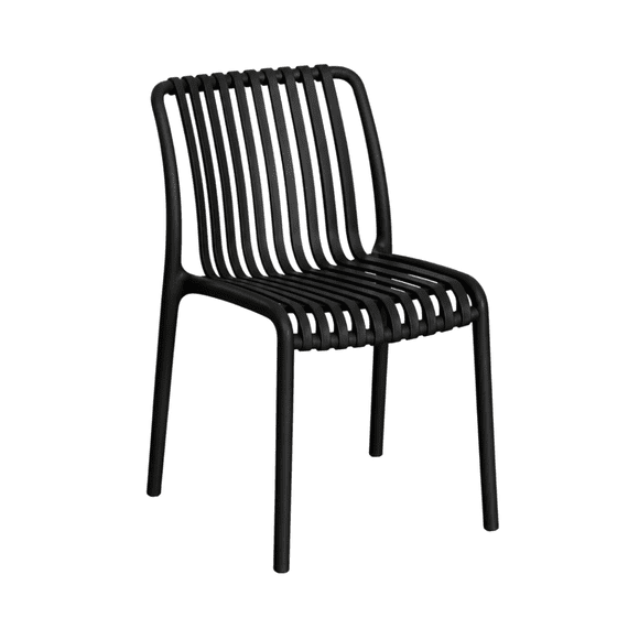 Silla France Negra de Polipropileno para Comedor o Terraza