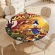 thumbnail image 4 of Patoaventuras-theme Fitted Round Tablecloths Elastic Edged Table Covers Waterproof Table Cloth for Kitchen Holiday Party Tables Decor 120cm, 4 of 6
