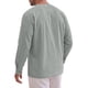 thumbnail image 3 of INSPIRE CHIC Camisa de Hombre de Algodón y Lino de Manga Larga con Botones Casual L Gris, 3 of 6
