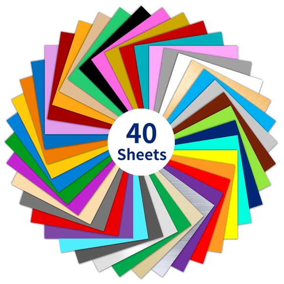 Láminas de vinilo IModeur pack de 40 piezas 30 cm colores brillantes