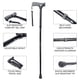 thumbnail image 5 of Bastón plegable Vaunn Medical Easy Grip ajustable en altura, 5 of 6