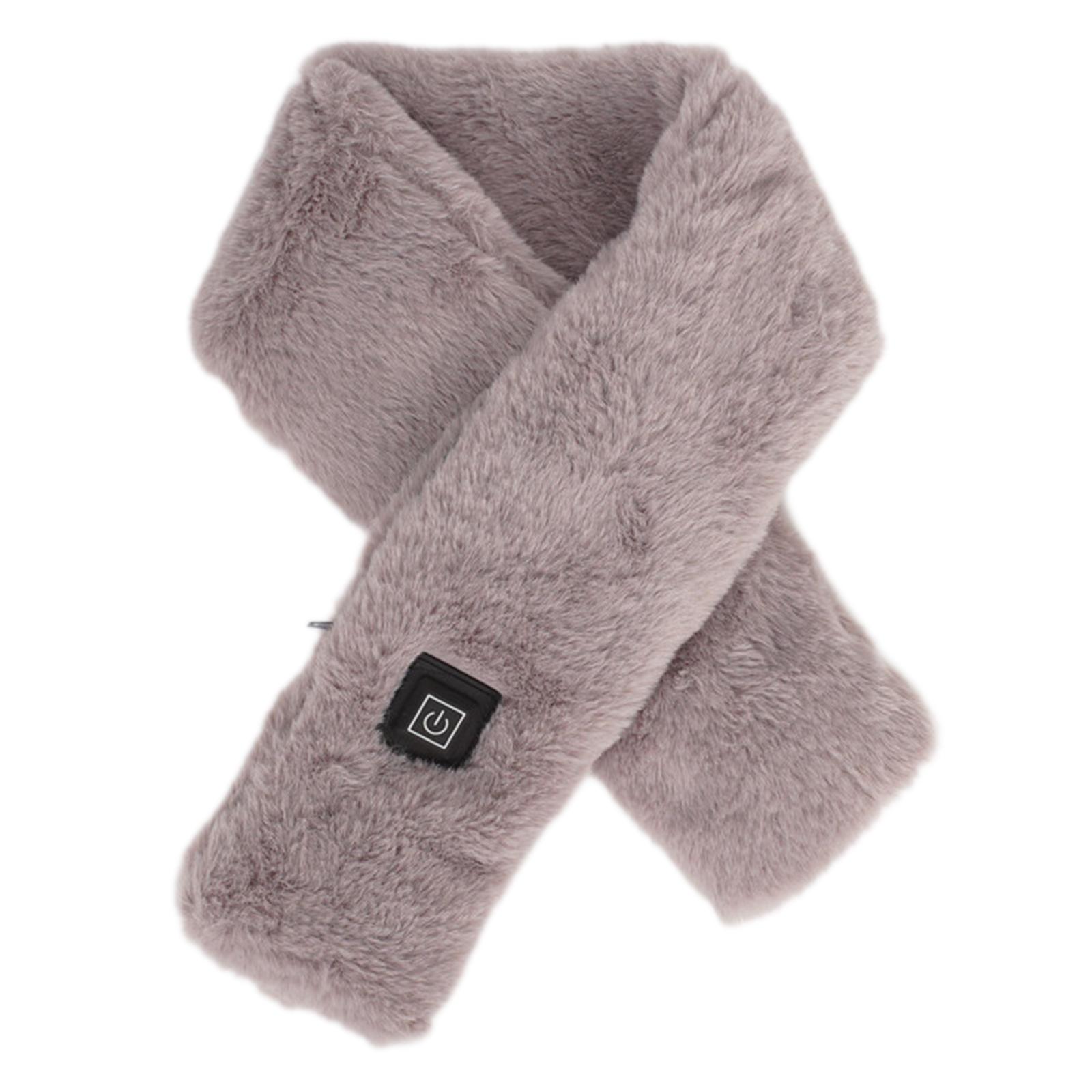 Ioensy - Bufanda De Calefacción Con Carga Usb Calentador De Cuello Almohadilla De Calefacción Calentamiento Rápido Para Interior Gris