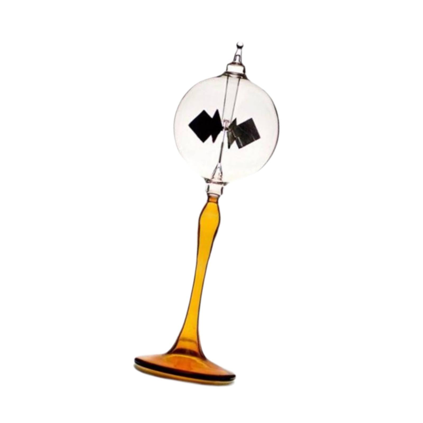 Bothyi - Ornamento De Escritorio De Vidrio De Radiómetro Solar Crookes Para Estantería De Entrada De Estantería Amarillo