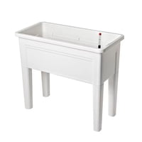 Auckland Outdoor - Jardinera Elevada Macetero Para Huerto Con Patas Blanco