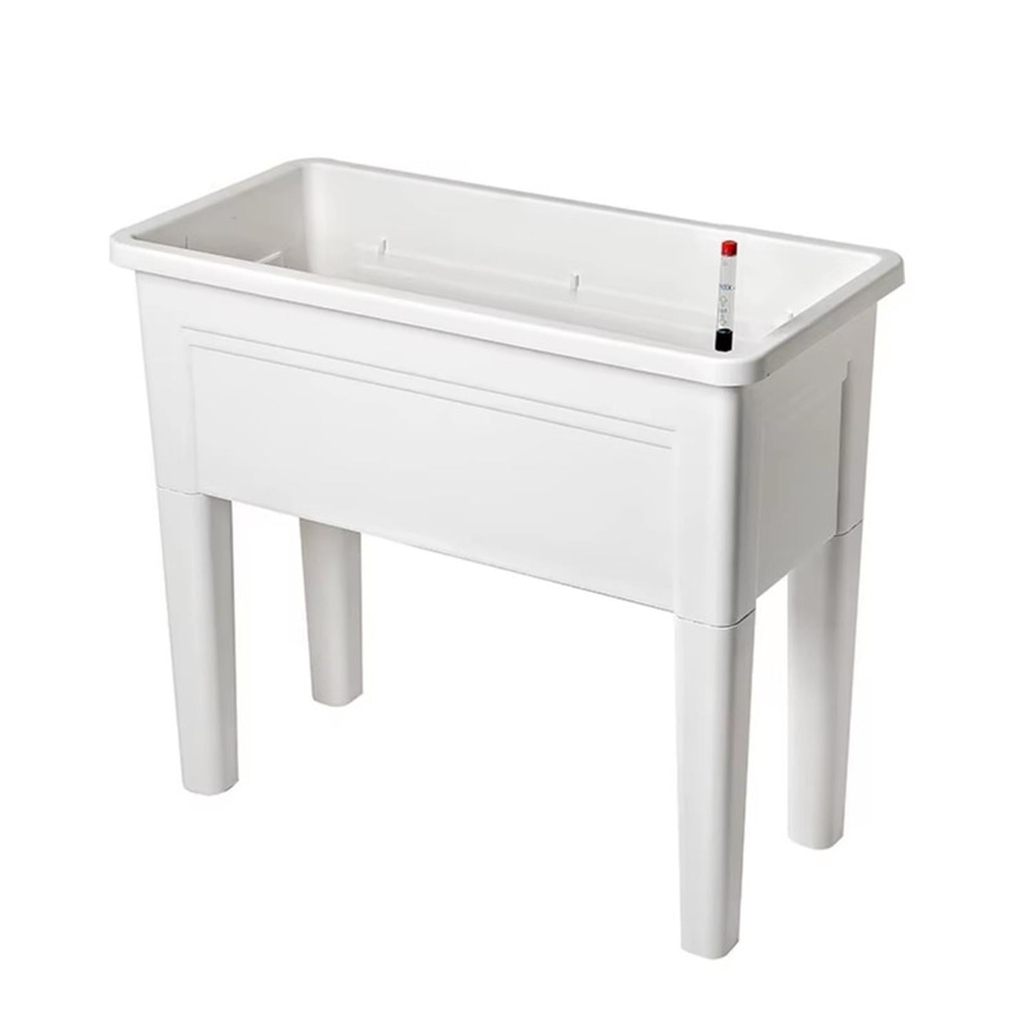 Auckland Outdoor - Jardinera Elevada Macetero Para Huerto Con Patas Blanco