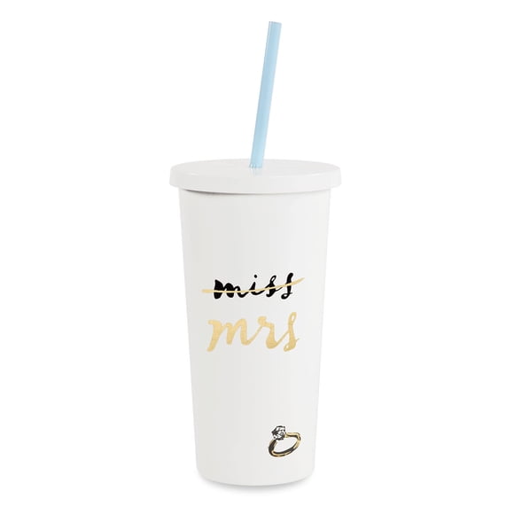 Vaso acrílico para novia Kate Spade New York, 591 ml, Miss to Mrs