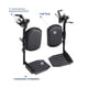 thumbnail image 2 of Soporte elevador para silla de ruedas Invacare T94HCP, 1 par, color negro, 2 of 5