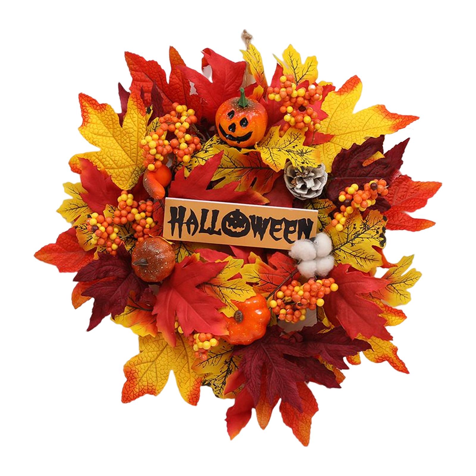 Bothyi - Guirnalda De Otoño De Halloween Guirnalda Artificial Artículo De Aplicación Amplia De 16 Pulgadas