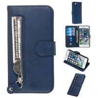 Gangxun - Funda Con Cremallera Para Iphone Se 2020/8/7, Carcasa Cartera De Cuero Pu Con Soporte Y Tarjetero