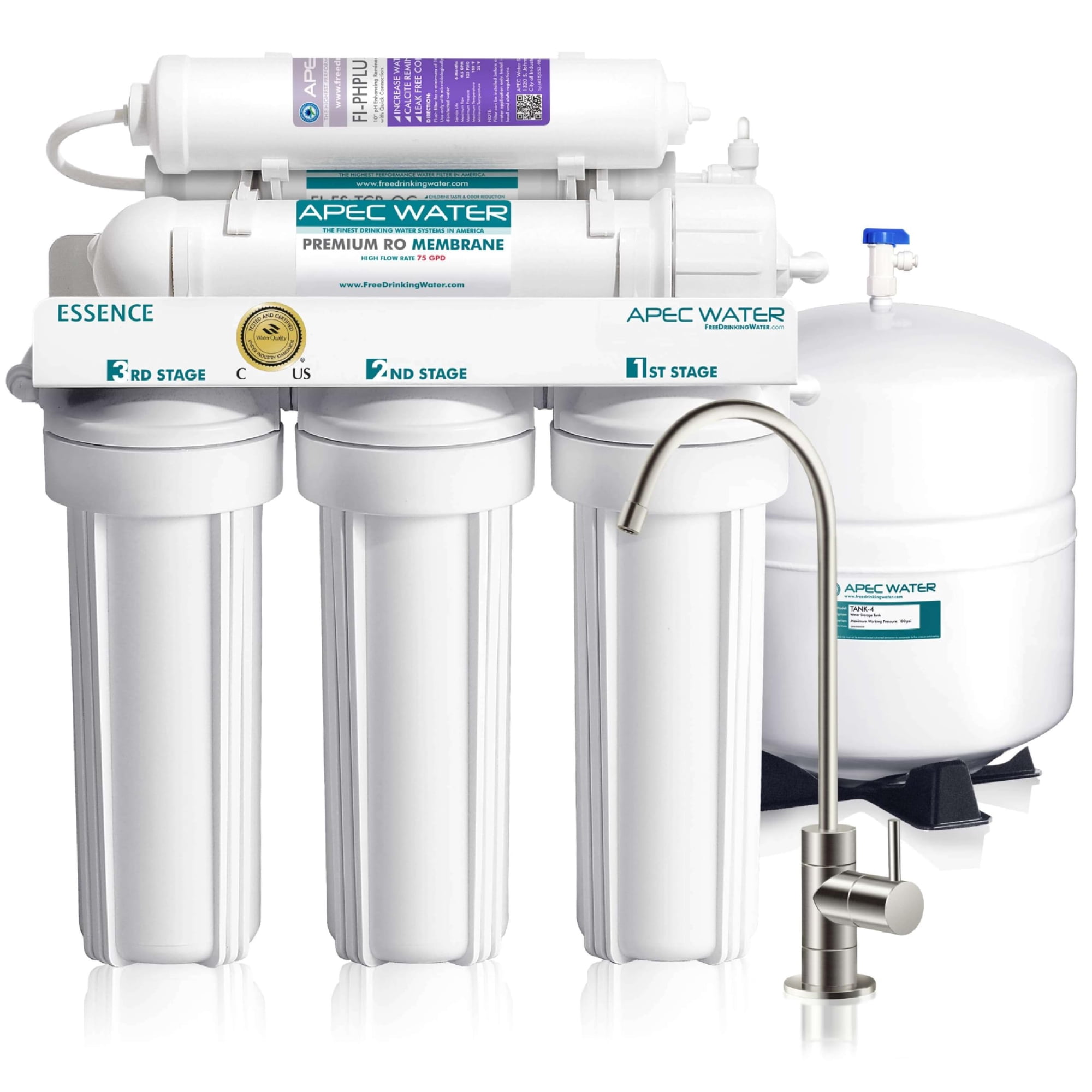 Apec Water Systems - Sistema De Filtro De Agua Apec Water Roes-ph75 Essence Series