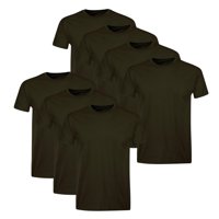 Camiseta Hanes Cotton Crew Tee Que Absorbe La Humedad, Paquete De 7, Negra
