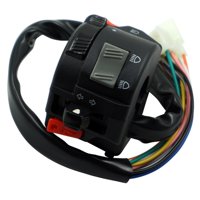 Magideal - Interruptor De Manija Izquierda De Motocicleta, Orificio De Montaje De 22 Mm, Conjunto De Interruptor De Manillar Para Eléctrica, Accesorios