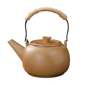 Magideal - Tetera De Cerámica, Tetera De , Dispensador De Té De Hojas Sueltas Con Flores, Tetera Con Filtro De Té, Regalo Para Amantes Del Té Al Aire Li Mango Con Cuerda