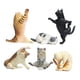 thumbnail image 5 of 6/Set Kawaii Divertido Yoga Figuras De Gatos Estatuas Figuras De Animales Regalos De Aprendizaje, 5 of 5