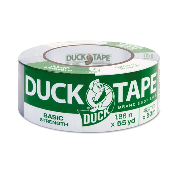 Cinta adhesiva Duck 1118393 Basic Strength plateada de 4,8 cm x 50 m