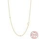 thumbnail image 1 of Collar HESHPAWS S925 Pure Silver Sideways Initial Diamond Studded con Caja de Regalo, 1 of 3
