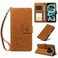 Funda Billetera Foxdock Compatible Con Xiaomi Redmi A3 4G, Diseño Perrito Tierno, Ranuras Para Tarjetas Y Soporte Plegable