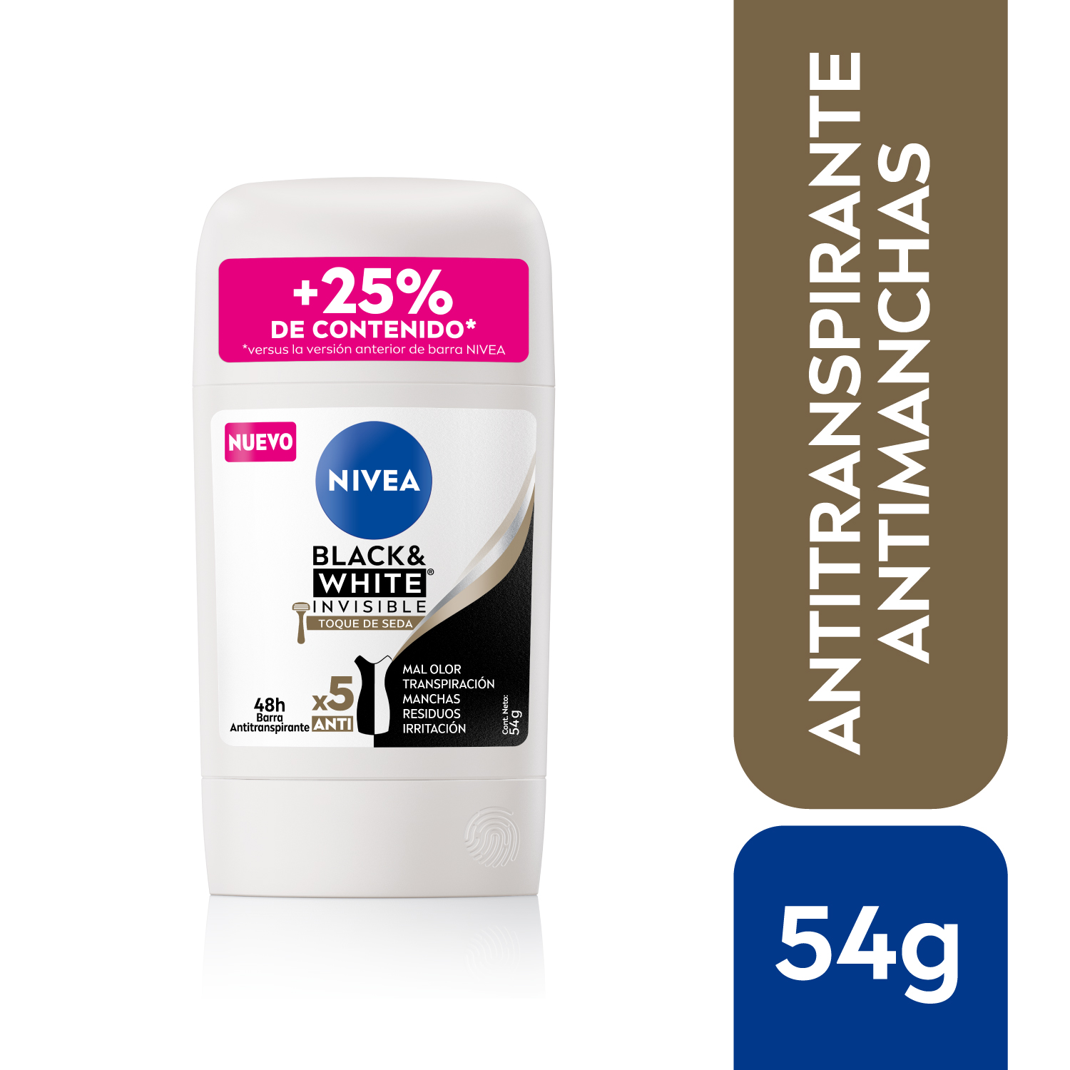 Nivea Deo - Deo Barra Black White Gold 50Gr Nivea