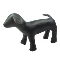 Ioensy - 1Pc Perro Maniquí Pu Cuero Posición De Pie Para Exhibir Juguetes Para Perros Negro L