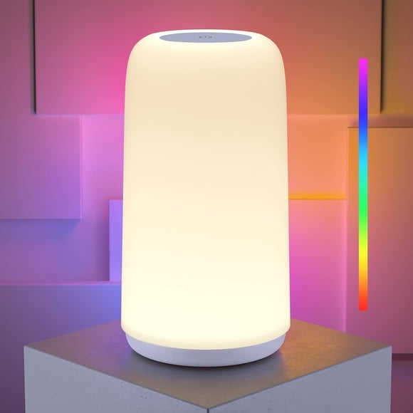 Lámpara De Mesa Touch Bedside De 3 Vías Regulable En Modo Rgb