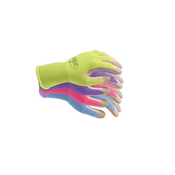 Guantes de trabajo Showa Atlas 370 con recubrimiento de nitrilo y agarre, paquete de 4, talla chica
