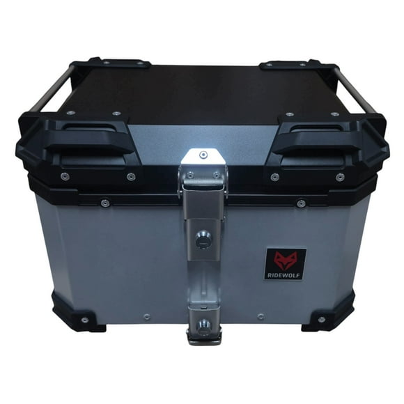 Baúl Top Case para motocicleta 45L Plateado RIDEWOLF 0712-45